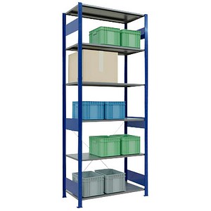 4004514208842 - Schwerlastregal MULTIplus 150 12651-B enzianblau 1000 x 500 x 2500 cm