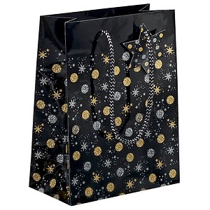 4004360825286 - Geschenktasche GT029 Stardust Weihnachten Stardust mit Glanzlackierung und Geschenkanhänger Stardust 17cm x 23cm 4004360825 5 Stück