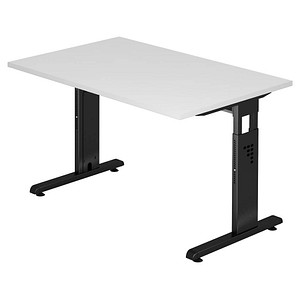 OS 12 höhenverstellbarer Schreibtisch weiß rechteckig