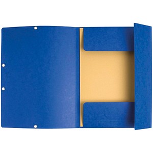3130632554026 - Eckspannmappe 55402E A4 blau Karton 355g mit 3 Einschlagklappen 3130632554026 25 Stück