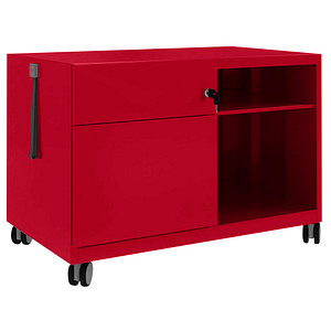 BISLEY Note™ Caddy Rollcontainer kardinalrot 2 Auszüge 80,0 x 49,0 x 56,3 cm