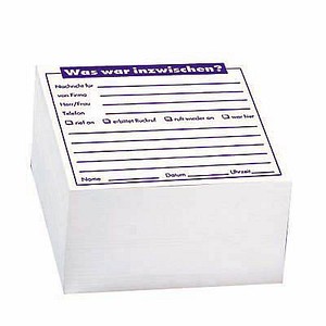 Memo Notizzettel geleimt weiß 9,8 x 9,8 cm, ca. 500 Blatt, 1 Block