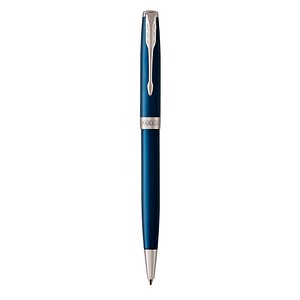 3501179315362 - PARKER Drehkugelschreiber SONNET Blue Lacquer PT Strichstärke M Strichfarbe schwarz Schaft in - 1 Stück (1931536)