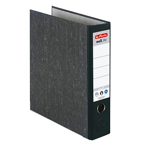 4008115171802 - Ordner herlitz maXfile nature DIN A4 Rückenschild geklebt Hartpappe Rückenbreite 80 mm schwarz 1 Stück