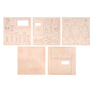 4006166301322 - Holzbausatz Waldtiere 45-tlg beige