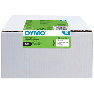 3026981775659 - Versandetiketten Dymo® 2177565 extra groß 102 x 210 mm für Internetmarken permanenthaftend Papier weiß 6 Rollen mit jeweils 140 Stück 3026981775659 - Versandetiketten Dymo® 2177565 extra groß 102 x 210 mm für Internetmarken permanenthaftend Papier weiß 6 Rollen mit jeweils 140 Stück
