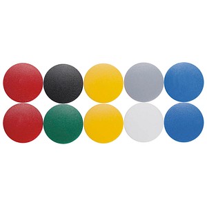 MAUL Magnete farbsortiert, Kunststoff Ø 2,4 cm, 10 St.