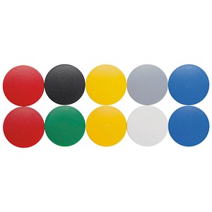 MAUL Magnete farbsortiert, Kunststoff Ø 3,8 cm, 10 St.