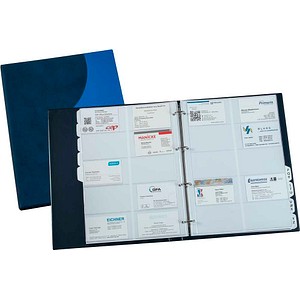 4052301013544 - Visitenkarten-Ringbuch Blue für 400 Visitenkarten 4 Ring-Mechanik DIN A4