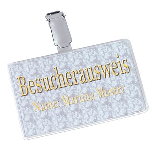 25 DURABLE Namensschilder mit Clip 9,0 x 5,4 cm 8113-19