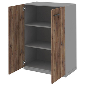 4059484223814 - röhr Aktenschrank quantum 180 D34 6120-85-R1 grau eiche 2 Fachböden 800 x 419 x 1125 cm