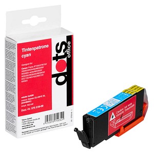 dots  cyan Druckerpatrone kompatibel zu Canon CLI-551 XL C