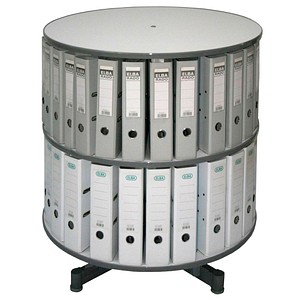 4250102412126 - reef Ordnerdrehsäule hellgrau bis zu 48 Ordner Etagen einzeln drehbar H 840 cm 4250102412126 - reef Ordnerdrehsäule hellgrau bis zu 48 Ordner Etagen einzeln drehbar H 840 cm