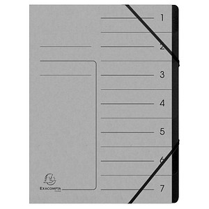 Exacompta Ordnungsmappe 540711E, 1-7, grau, A4, 7 Fächer 3130635407114 Exacompta