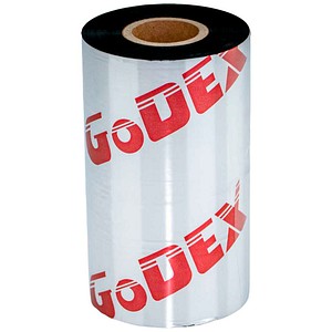 GoDEX GWX 245 schwarz Thermotransferband für Etikettendrucker, 1 Rolle