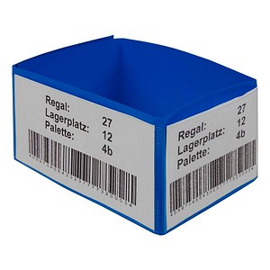 EICHNER Sichttaschen für Palettenfuß blau glatt 2,0 mm, 30 St.