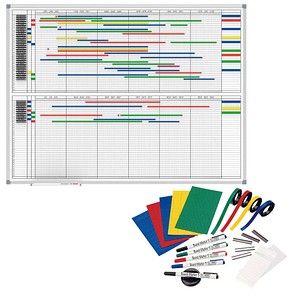 4002390081610 - MAUL Jahresplaner MAULstandard 2 x 6 Monate inklusive Zubehör-Set BxH 1200 x 900 mm 4002390081610 - MAUL Jahresplaner MAULstandard 2 x 6 Monate inklusive Zubehör-Set BxH 1200 x 900 mm