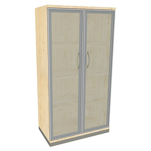 fm Aktenschrank Sidney, 4260267329290 königsahorn, Acrylglas satiniert 3 Fachböden 80,0 x 44,2 x 151,7 cm