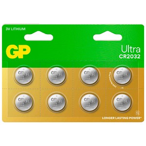 Gold Peak Industries 8 GP Knopfzellen CR2032 3,0 V (GPCR2032ULT394C8) - Bild 3