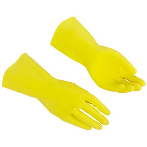 vileda® PROFESSIONAL unisex Chemikalienschutzhandschuh Multipurpose – Der Feine gelb Größe S, 1 Paar