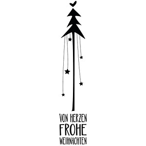 Rayher von Herzen frohe Weihnachten Motivstempel Weihnachtsbaum 3,0 x 12,0 cm