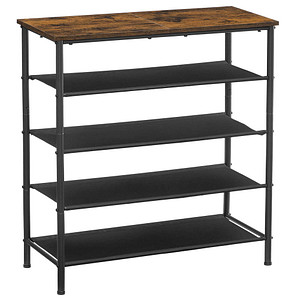 0194343024875 - Songmics - vasagle Schuhregal Schuhablagen schmal Metallgestell Ablagen aus Polyestergewebe für Eingangsbereich Flur