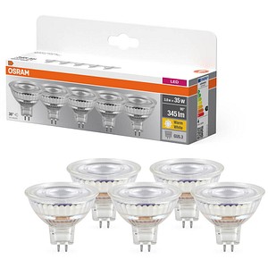 OSRAM LED-Lampe Base GU5.3 3,8 W klar, 5 St.