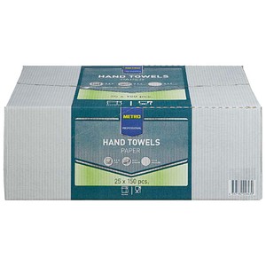 METRO PROFESSIONAL Papierhandtücher 273463 Zick-Zack-Falzung 2-lagig 25x 150 Tücher