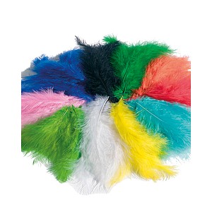 4001868531091 - Federn mehrfarbig Flauschfedern MIX BUNT 100 g