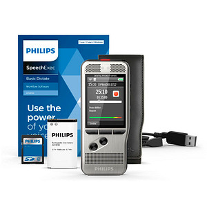 PHILIPS PocketMemo DPM6700 digitales Diktiergerät-Set 4 GB