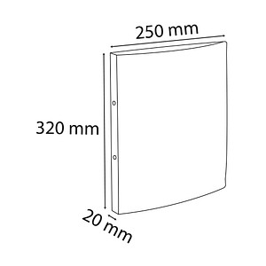 3130630548829 - 20 x Ringbuch A4 Manila-Karton Iderama 2 Ringe 15mm dunkelbl
