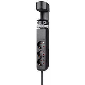 8717371448516 - DS22-840BL6 Tischsteckdose (14m) mit Klemme USB-C + USB-A  Schnellladung schwarz