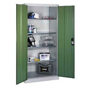 CP Metallschrank 8921-052 S10251 lichtgrau, rededagrün 93,0 x 50,0 x 195,0 cm, aufgebaut, 1 St.