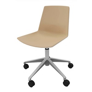 8052877356058 - Besucherstuhl Clue beige weiß   silber ohne Armlehnen Fußkreuz 8052877356058 Quadrifoglio