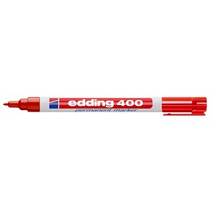 4004764315789 - edding 400 Permanentmarker Fein Rundspitze 1 mm Rot Nachfüllbar Wasserbeständig