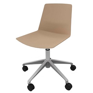 8052877355914 - Besucherstuhl Clue beige   silber ohne Armlehnen Fußkreuz 8052877355914 Quadrifoglio