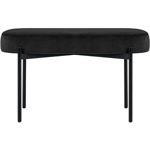 3660141955286 - Sitzbank easyChair® by Paperflow GAIA oval M Samtbezug rostfarben 4-Fußgestell mattschwarz B 790 x T 420 x H 455 mm