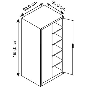 4064615165550 - Sichtfenster-Flügeltürschrank HxBxT 1950 x 930 x 600 mm 3 Fachböden 3 Schubladen lichtgrau anthrazitgrau 4064615165550 - Sichtfenster-Flügeltürschrank HxBxT 1950 x 930 x 600 mm 3 Fachböden 3 Schubladen lichtgrau anthrazitgrau