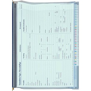 BOI Planettentaschen Kunststoff blau DIN A4 2x Klemmleiste, 10 St.