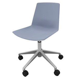 8052877355969 - Besucherstuhl Clue blau weiß   silber ohne Armlehnen Fußkreuz 8052877355969 Quadrifoglio