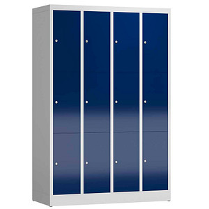4061815856790 - Schließfachschrank ClassiX enzianblau lichtgrau X-520341 12 Schließfächer 1185 x 500 x 1800 cm 4061815856790 LÜLLMANN