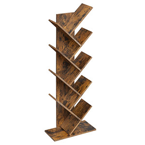 6955880316656 - Vasagle Bücherregal Standregal mit 8 Ebenen in Baumform aus Holz für Wohnzimmer Home Office und Büro Vintage Dunkelbraun von Songmics LBC11BX 6955880316656 - Vasagle Bücherregal Standregal mit 8 Ebenen in Baumform aus Holz für Wohnzimmer Home Office und Büro Vintage Dunkelbraun von Songmics LBC11BX