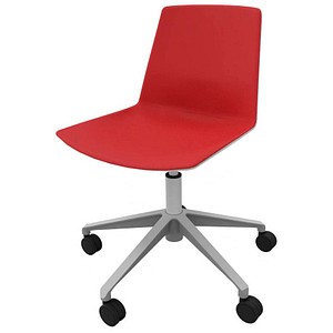 8052877356027 - Besucherstuhl Clue rot grau   silber ohne Armlehnen Fußkreuz 8052877356027 Quadrifoglio