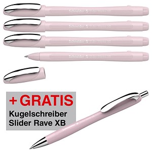4004675187505 - AKTION Kugelschreiber Slider Memo pink Schreibfarbe blau + GRATIS Kugelschreiber Slider Rave XB pearl 400 4 Stück 4004675187505 - AKTION Kugelschreiber Slider Memo pink Schreibfarbe blau + GRATIS Kugelschreiber Slider Rave XB pearl 400 4 Stück