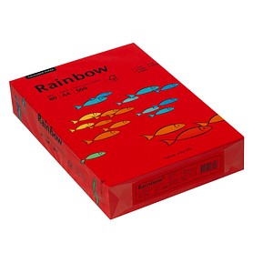 Rainbow Kopierpapier COLOURED PAPER intensivrot DIN A4 80 g/qm 500 Blatt Rainbow Kopierpapier COLOURED PAPER intensivrot DIN A4 80 g/qm 500 Blatt