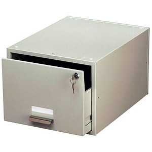 Karteikasten DIN A4 für 1.500 Karteikarten grau mit Deckel