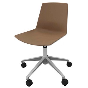 8052877356010 - Besucherstuhl Clue braun Grau   silber ohne Armlehnen Fußkreuz 8052877356010 Quadrifoglio 8052877356010 - Besucherstuhl Clue braun Grau   silber ohne Armlehnen Fußkreuz 8052877356010 Quadrifoglio