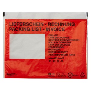 Docufix Lieferscheintaschen classic eco 2FVDO335213PCR C5 LIEFERSCHEIN - RECHNUNG selbstklebend  4009445052137 Docufix 500 Stück