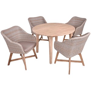 4041908134660 - Sitzgruppe hellgrau natur Kunststoff Holz 4041908134660 Garden Pleasure