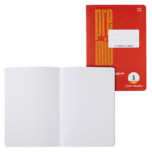 Staufen® Schulheft Premio Lineatur 5 kariert DIN A5 ohne Rand, 16 Blatt, 1 St.